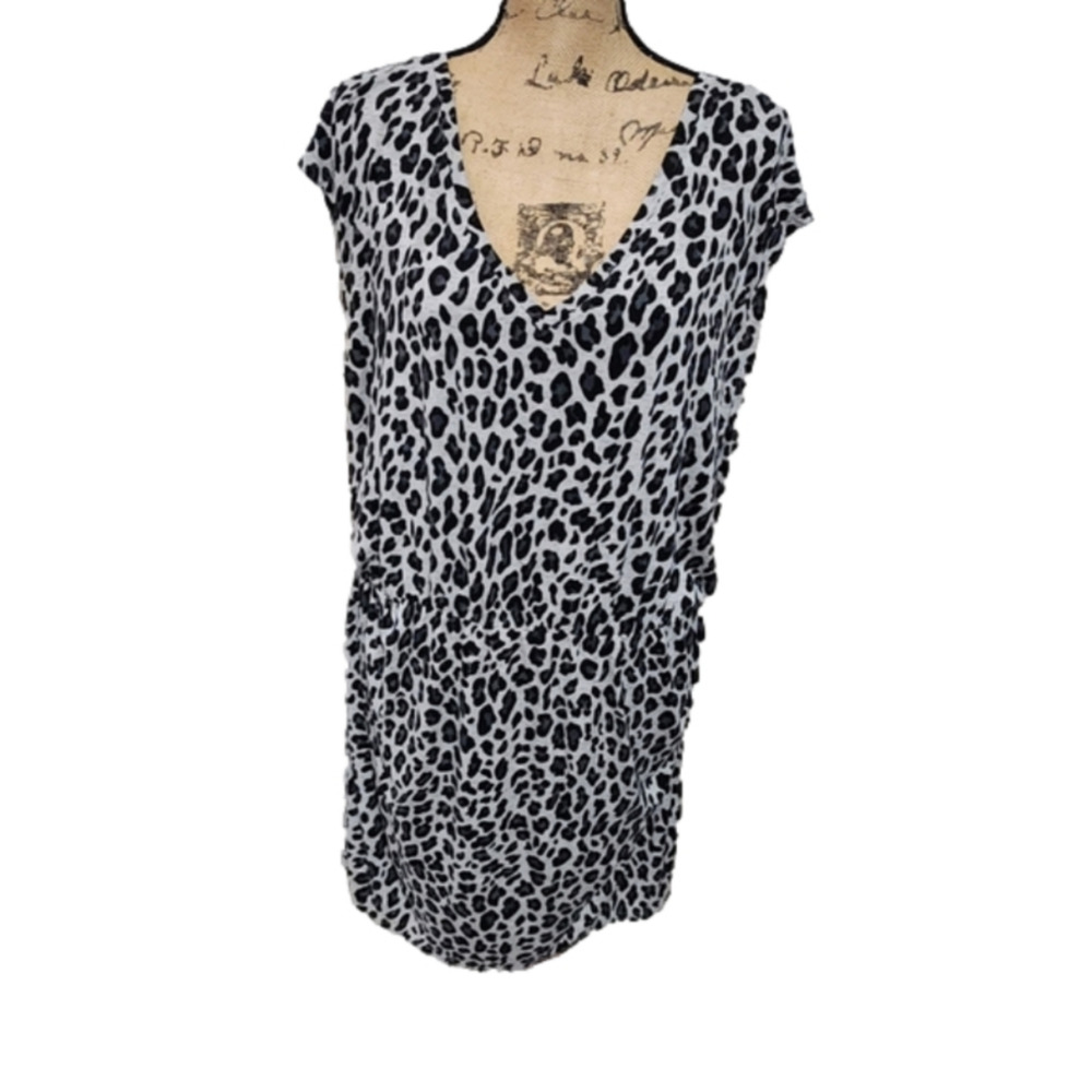 Lane Bryant leopard print super soft stretchy mini dress or tunic plus 22 24 3X